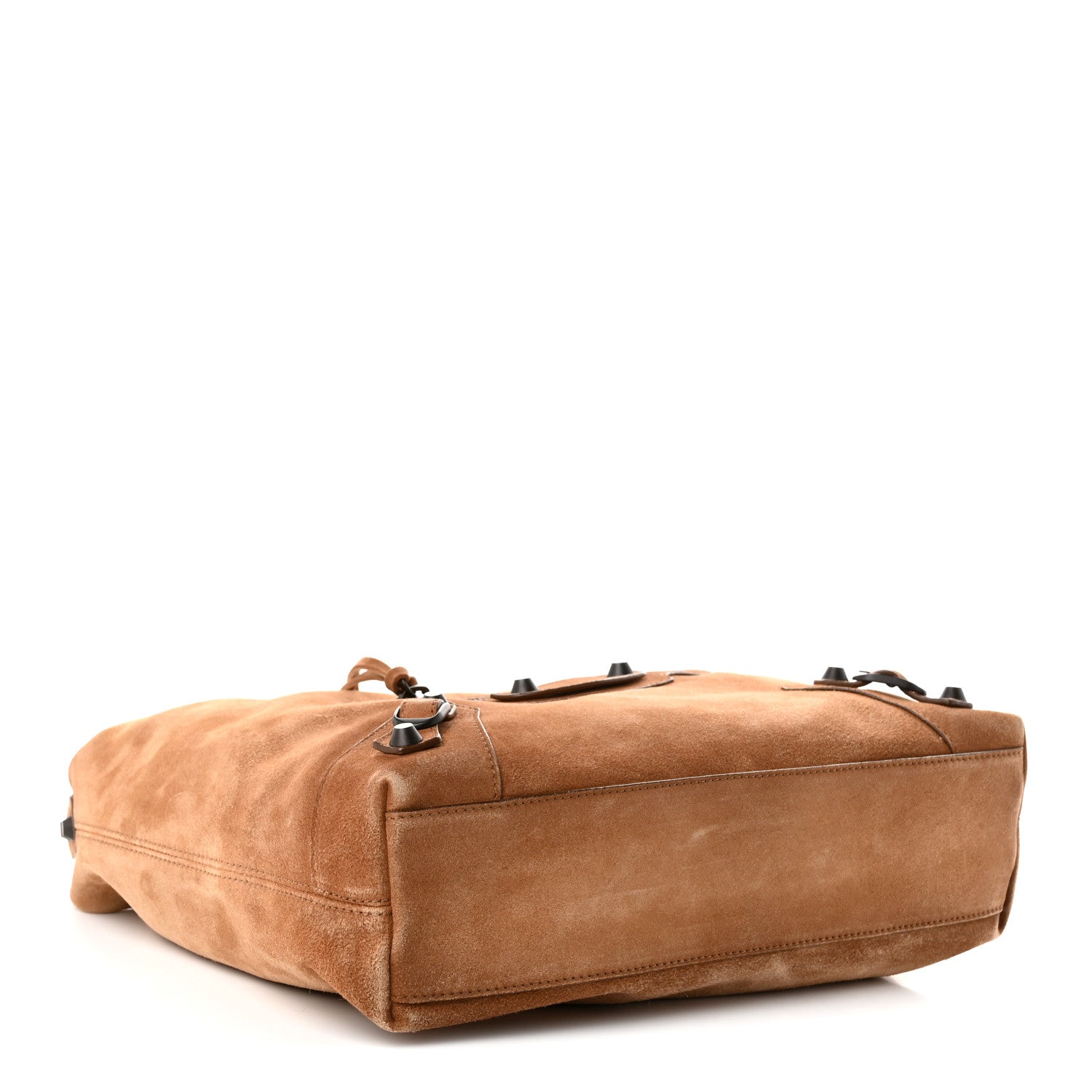 Balenciaga Suede Classic Hardware Small Le City Hobo Bag Camel