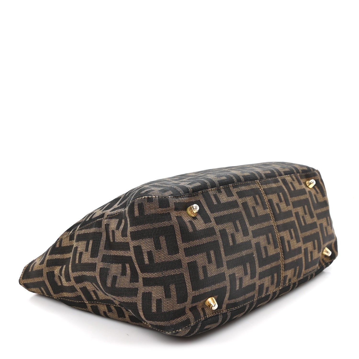 Fendi Zucca Small Holdall Tote Tobacco