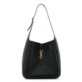 Saint Laurent Grained Calfskin Small Le 5 A 7 Soft Hobo Black