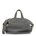 Givenchy Pebbled Calfskin Small Nightingale Pearl Grey