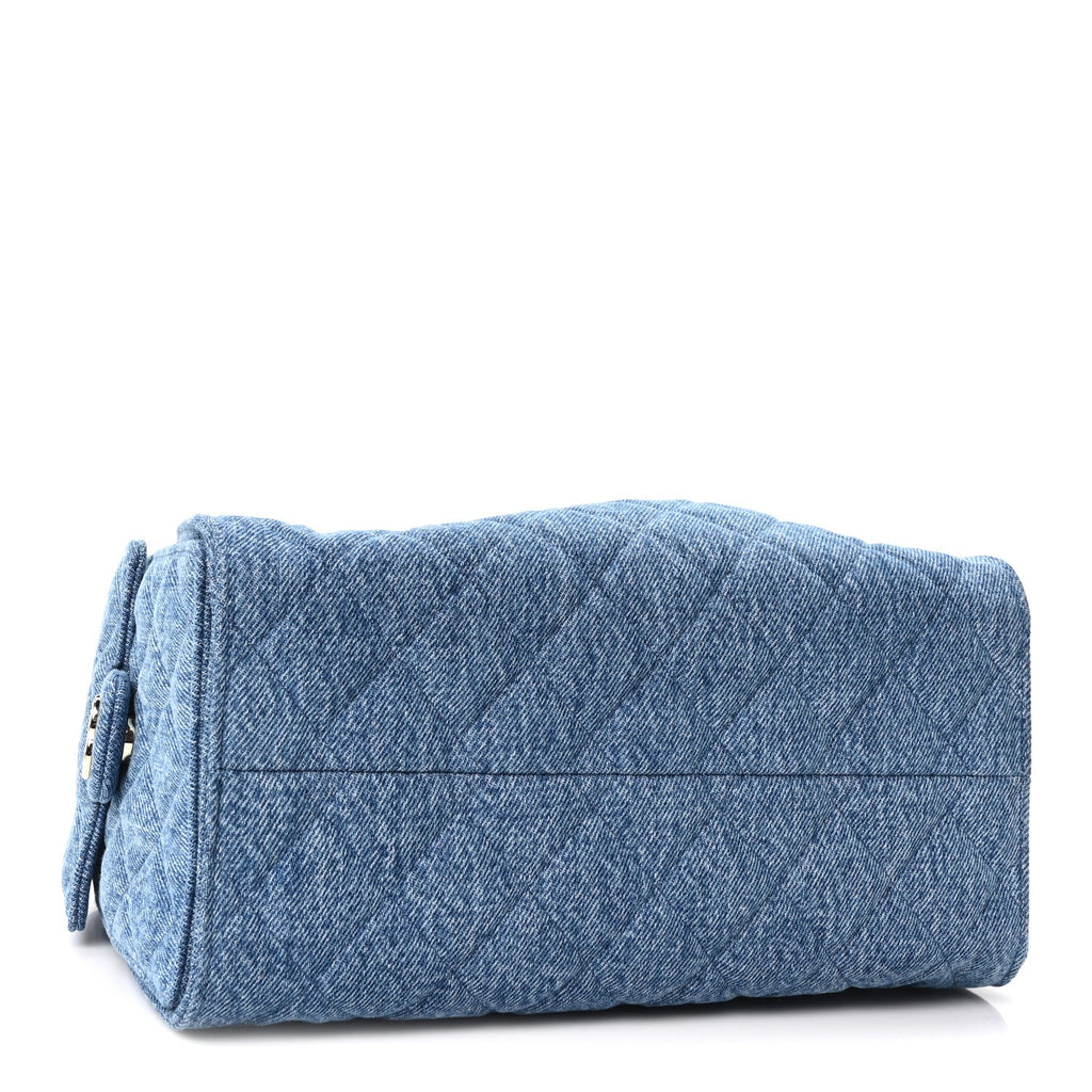 Chanel Denim Quilted Small Chanel 25 Handbag Blue