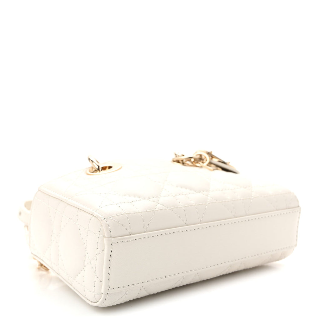 Dior Lambskin Cannage Micro Lady D-Joy Latte