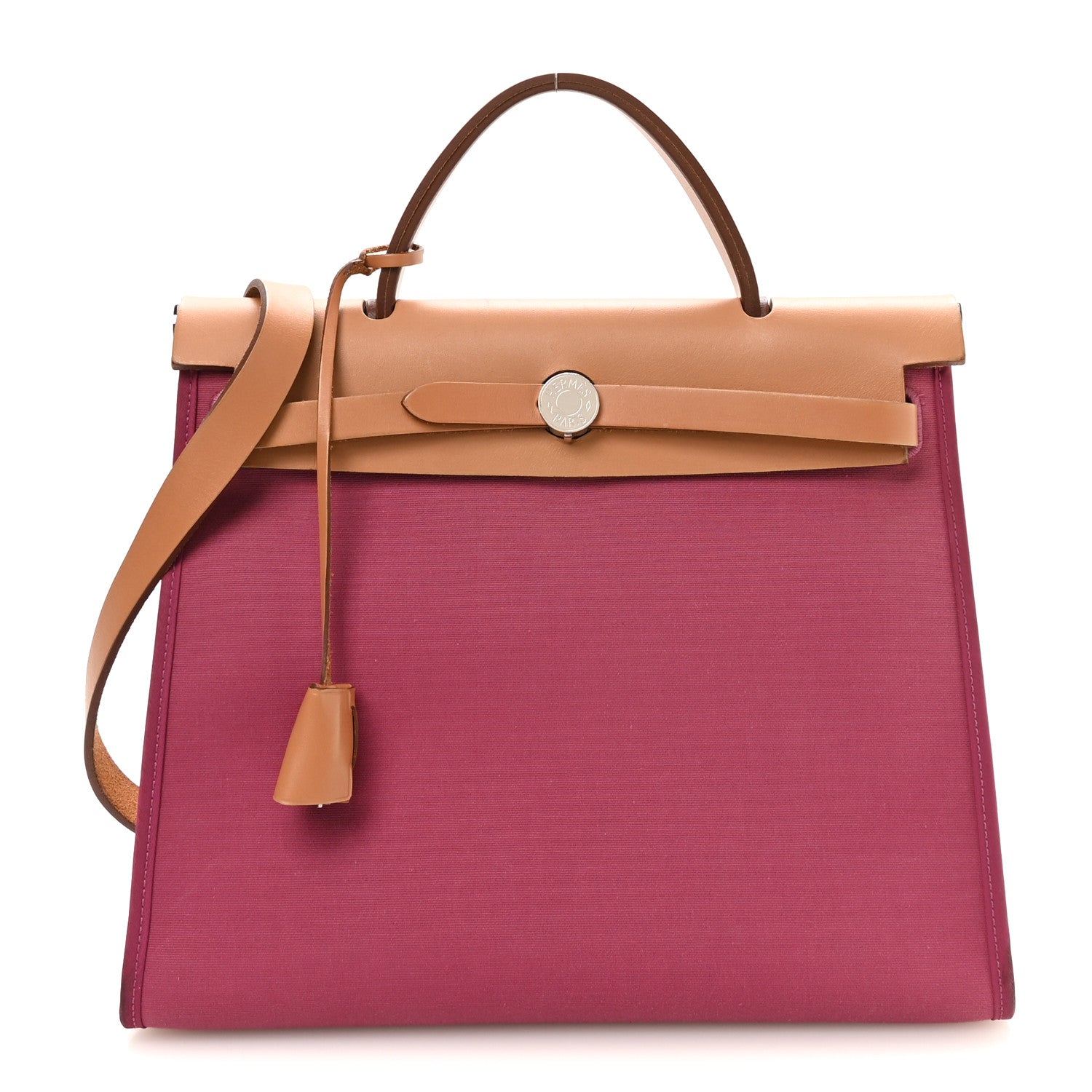 Hermès Vache Hunter Toile Herbag Zip 31 PM Tosca