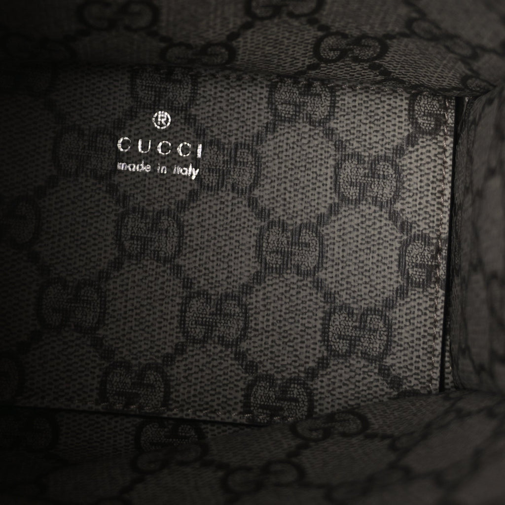 Gucci Canvas Calfskin Logo Mini Tote Bag Beige Light Brown Beige Light Brown