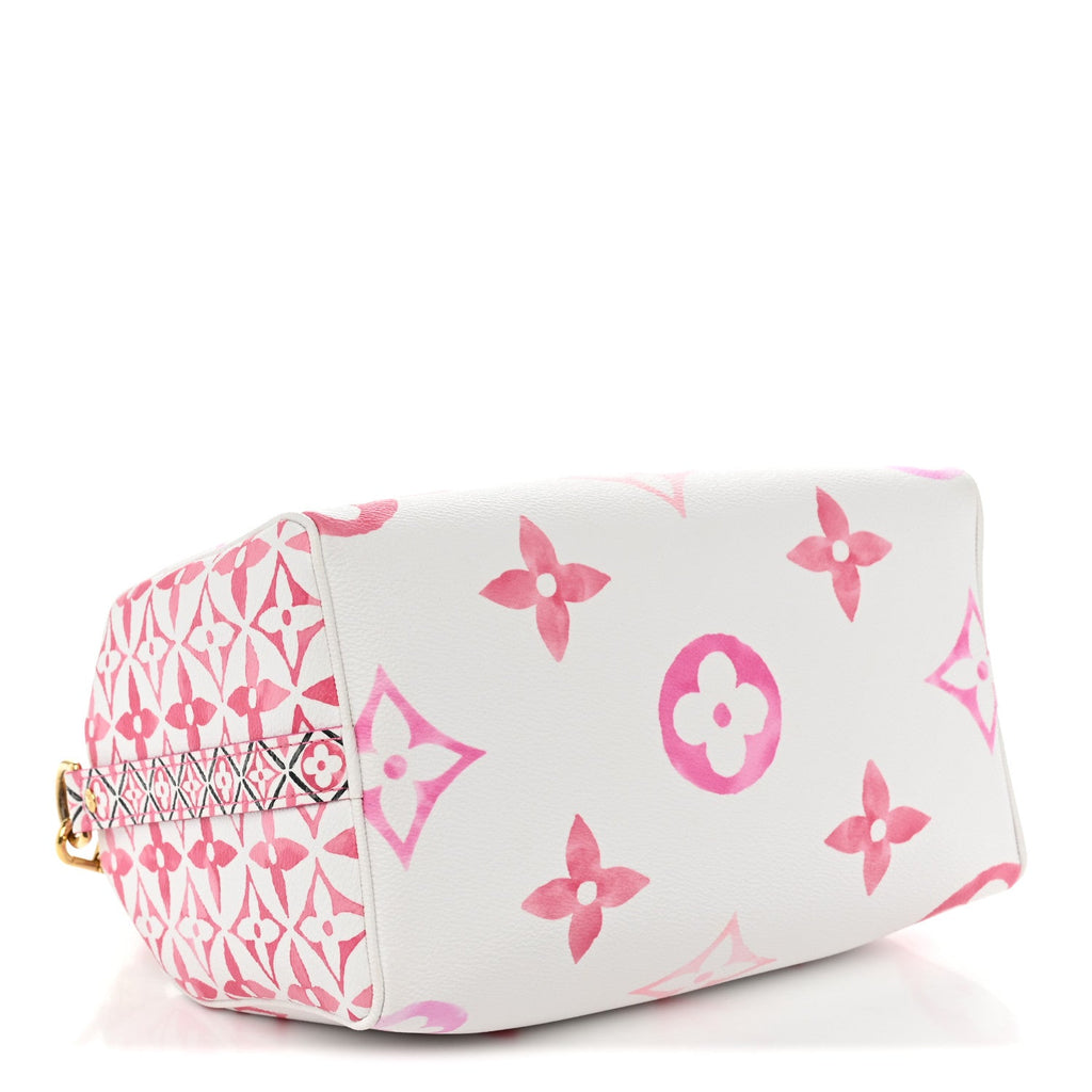 Louis Vuitton Monogram Giant By The Pool 2.0 Speedy Bandouliere 25 Rose