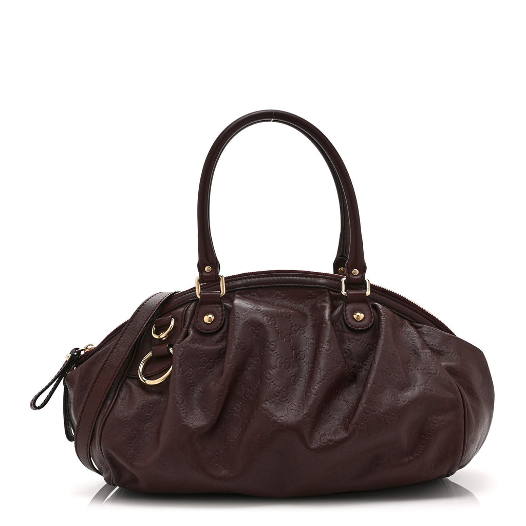 Gucci Guccissima Medium Sukey Boston Chocolate