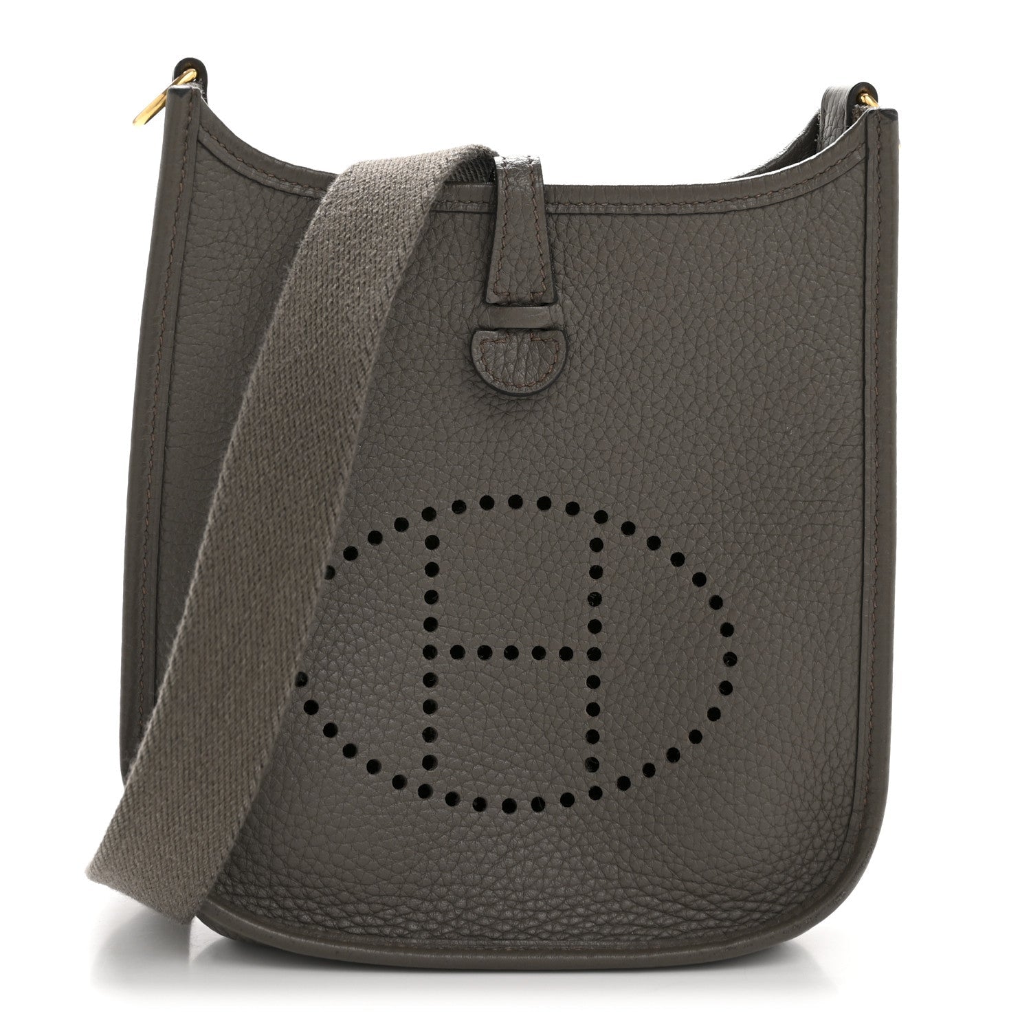 Hermès Taurillon Clemence Evelyne TPM Etain
