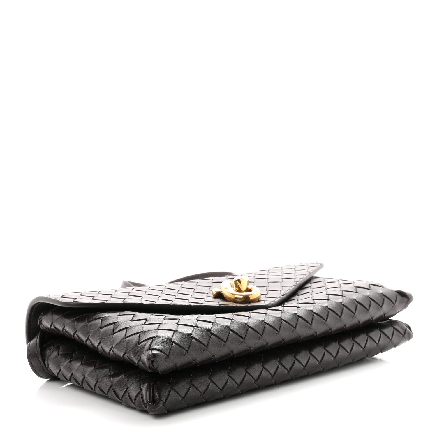 Bottega Veneta Nappa Intrecciato Knot Lock Top Handle Crossbody Bag Fondant