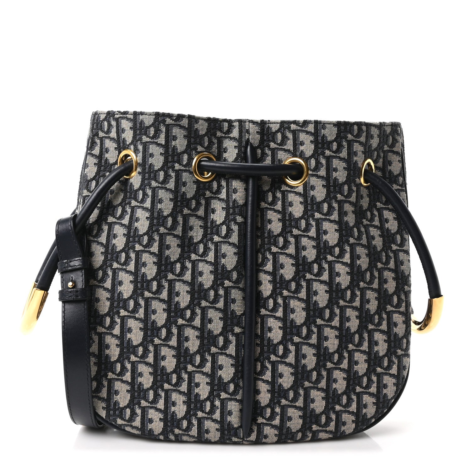 Dior Oblique Medium Nolita Bucket Bag Blue