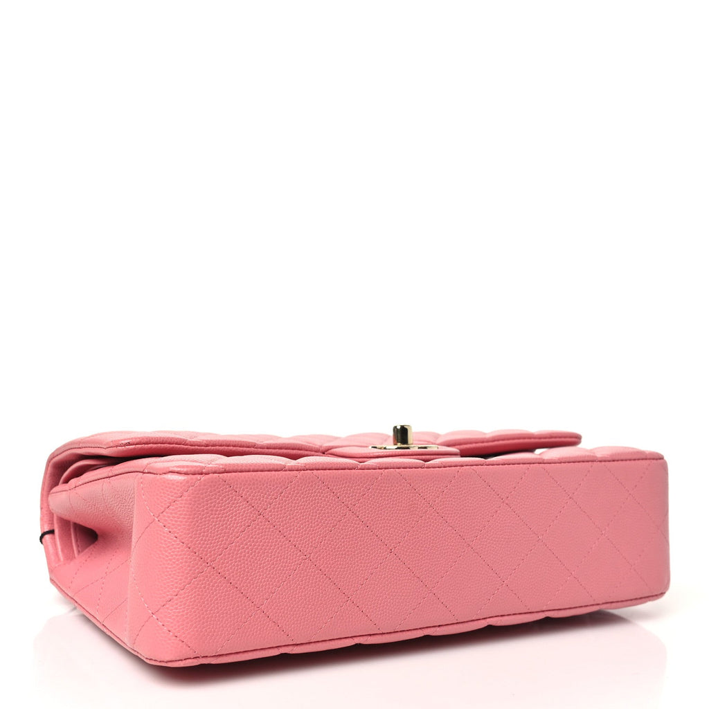 Chanel Caviar Quilted Medium Double Flap Pink