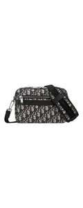 Dior Safari Messenger Bag Oblique Jacquard beige black - front view