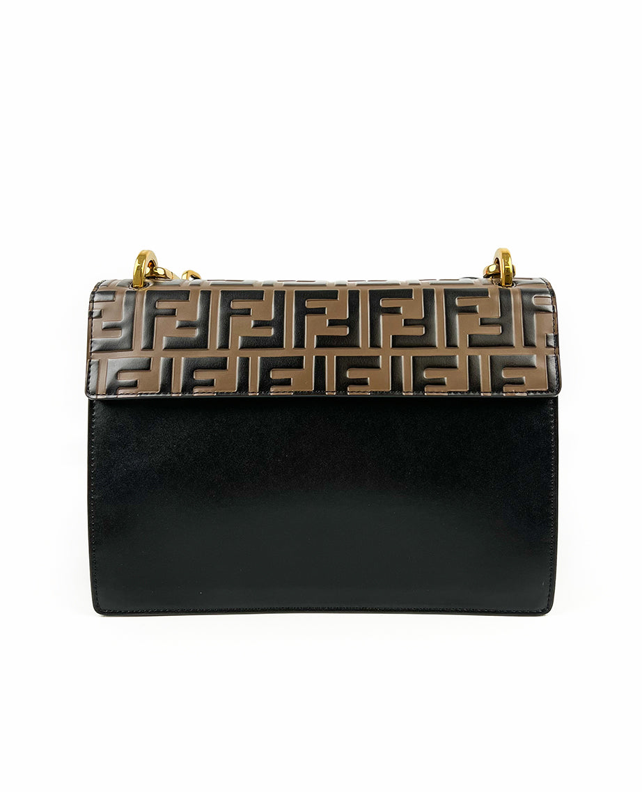 FENDI KAN I F SMALL LEATHER BAG