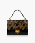 FENDI KAN I F SMALL LEATHER BAG