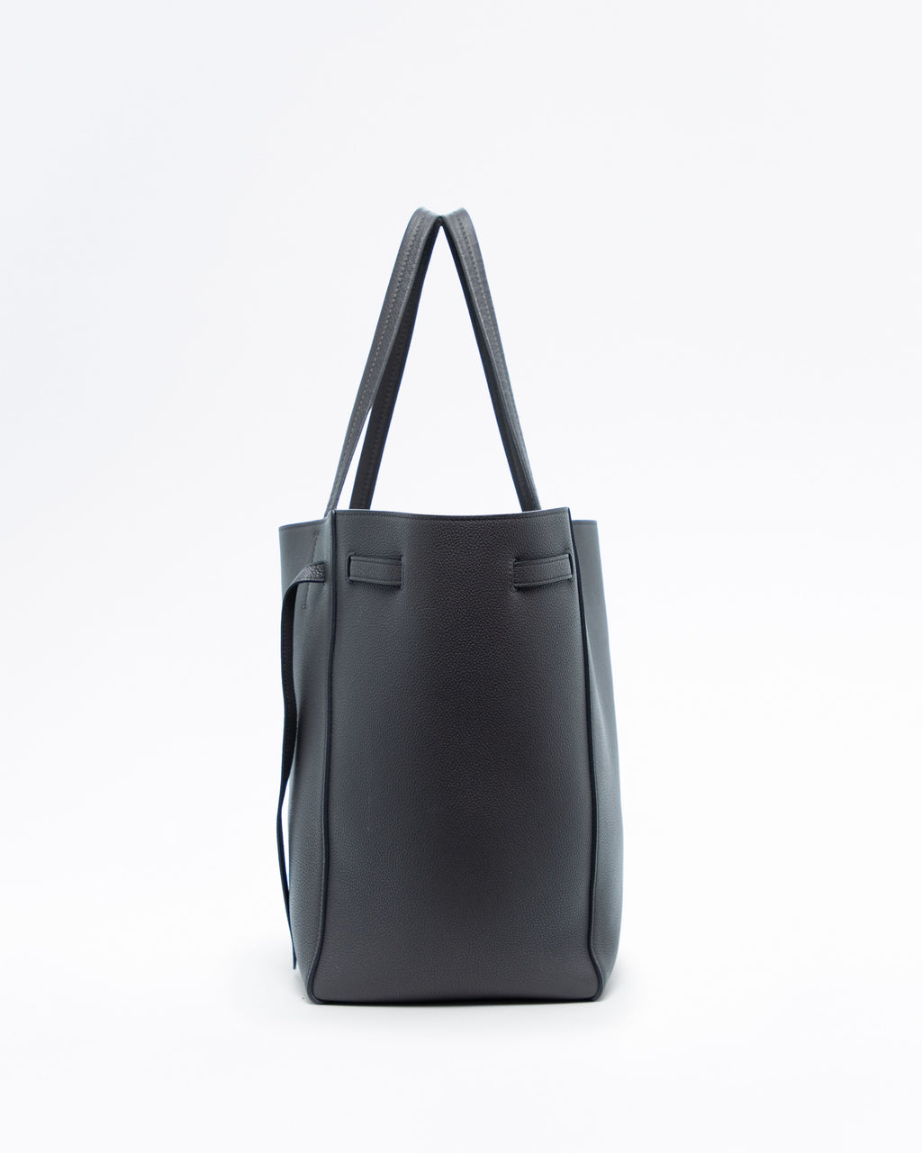 Celine Medium Cabas Phantom Bag Charcoal Grained Calfskin - Side view