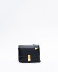 Celine Classic Box Small Bag Black Calfskin - Front view