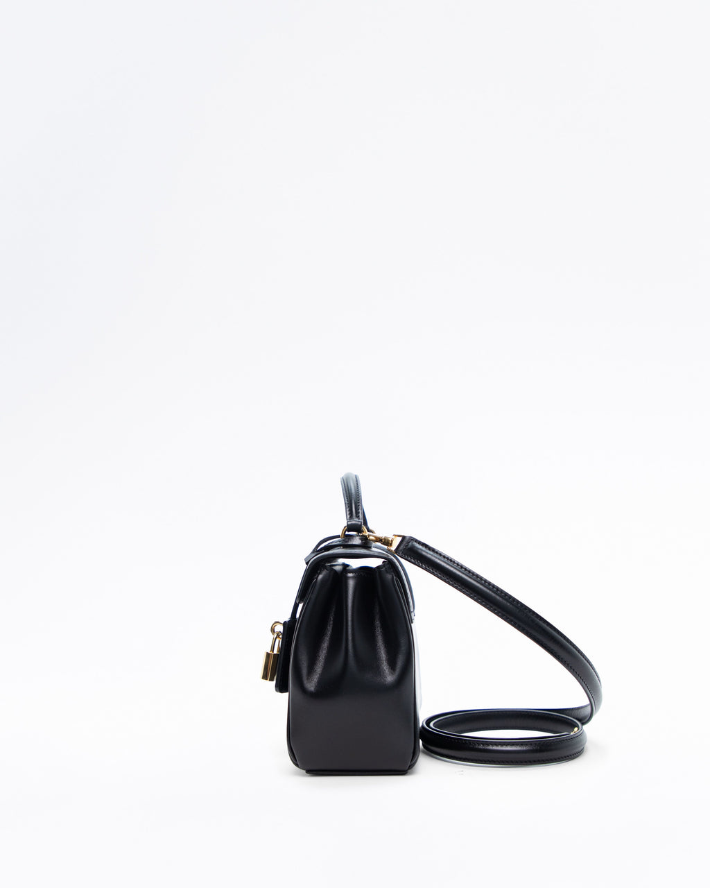 Celine Mini 16 Calfskin Bag Black - Side view