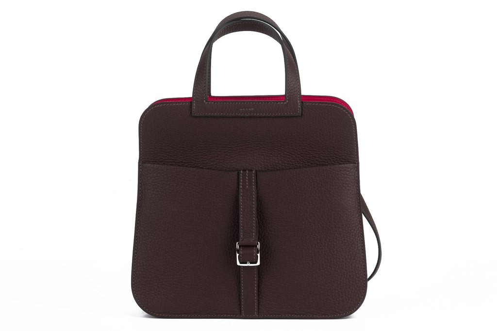 Hermès Taurillon Clemence Verso Halzan 31 Rouge Sellier Framboise