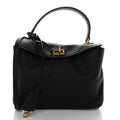 Balenciaga Natural Smooth Calfskin Mini Rodeo Top Handle Handbag Black