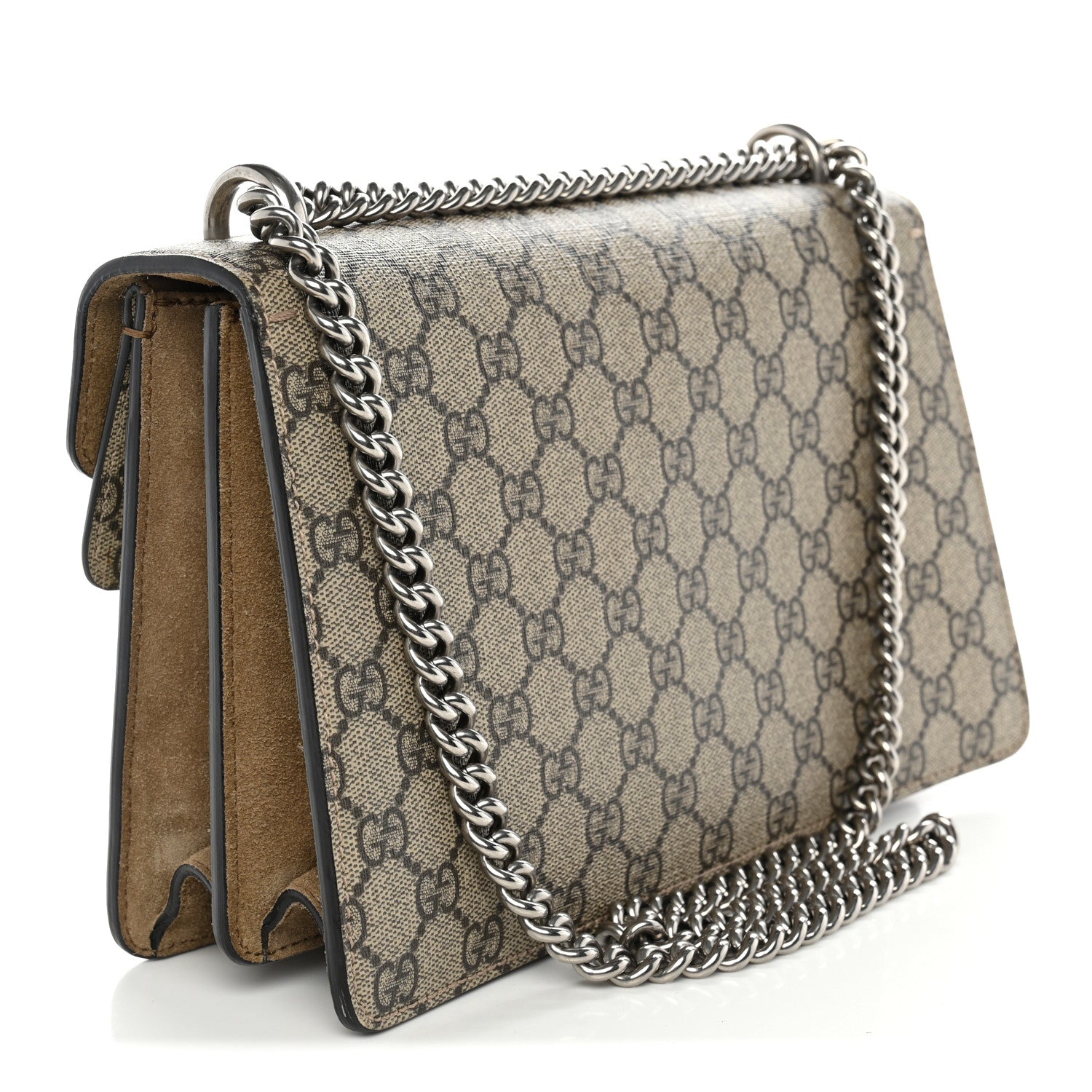Gucci GG Supreme Monogram Small Dionysus Shoulder Bag Taupe