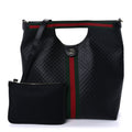 Gucci Microguccissima Web Large Giglio Tote Black