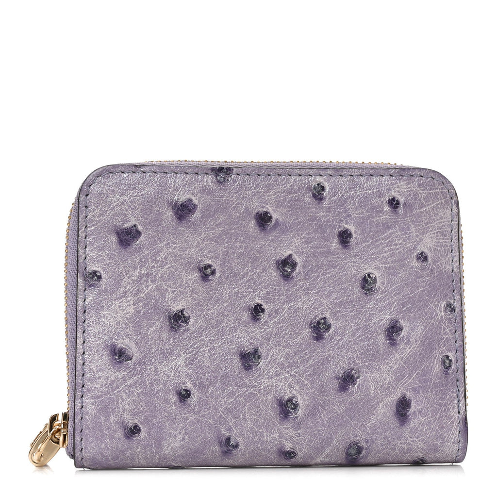Louis Vuitton Ostrich Zippy Coin Purse Purple