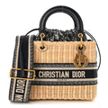 Dior Wicker Oblique Medium Lady Dior Bag Blue
