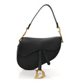 Dior Grained Calfskin Saddle Bag Black