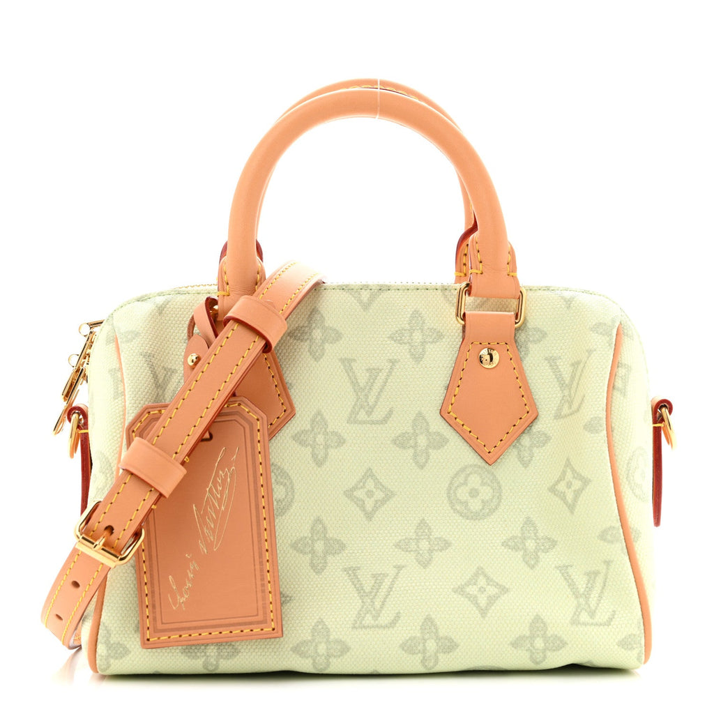 Louis Vuitton Monogram Origine Lin Speedy Bandouliere 20 Vert Asniere