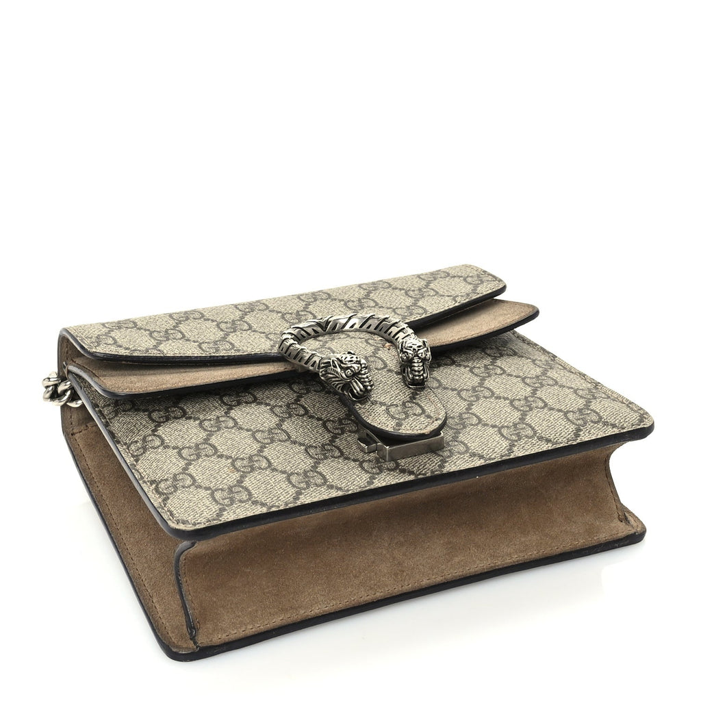 Gucci GG Supreme Monogram Mini Dionysus Shoulder Bag Taupe