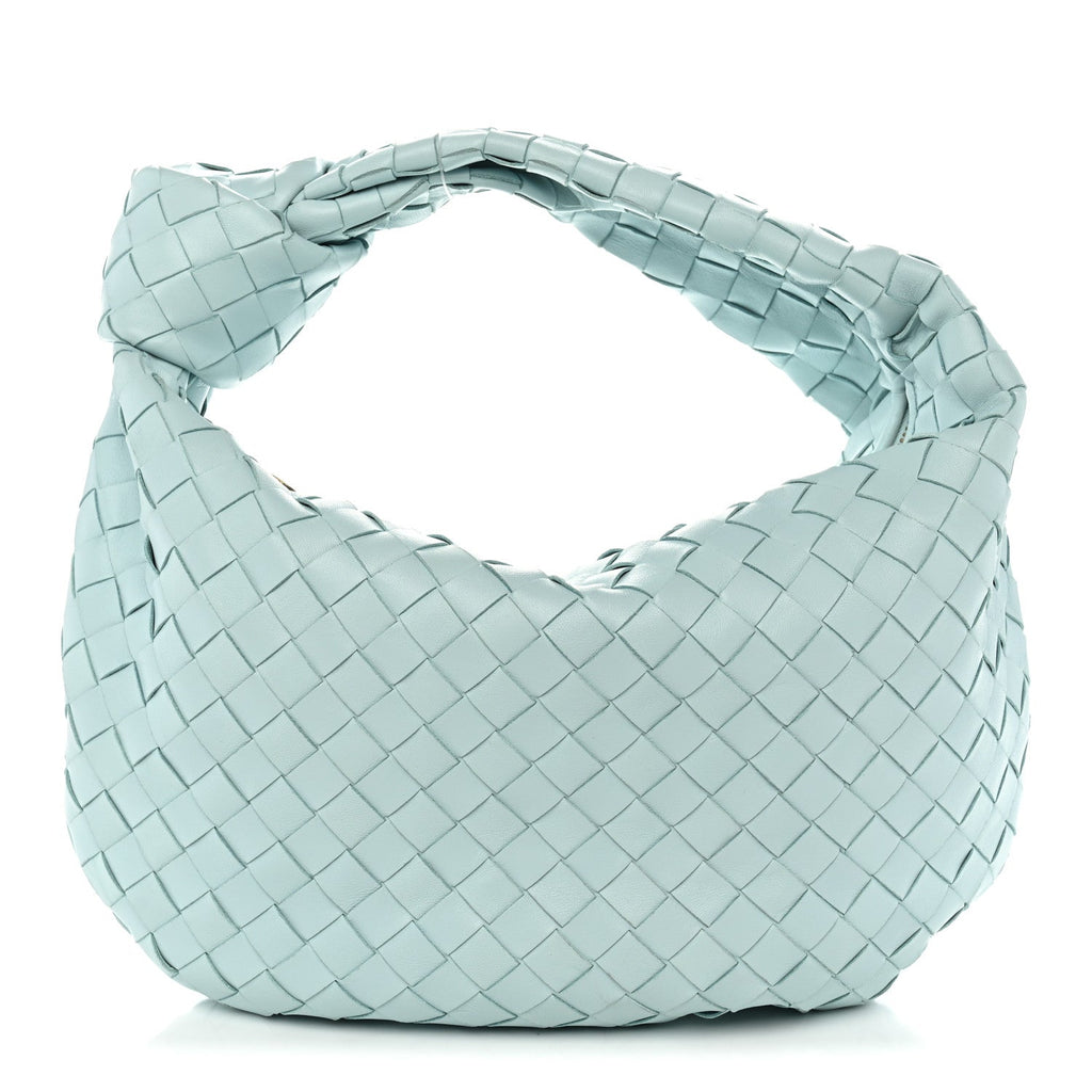 Bottega Veneta Nappa Intrecciato Teen Jodie Hobo Teal Washed