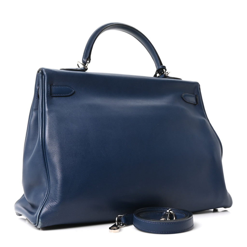 Hermès Swift Kelly 35 Bleu De Prusse