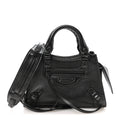 Balenciaga Smooth Calfskin Neo Classic Black Hardware Mini City Gunmetal