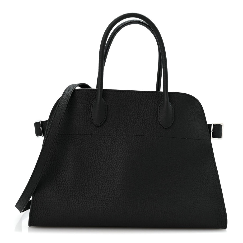 The Row Matte Grained Calfskin Soft Margaux 12 Black