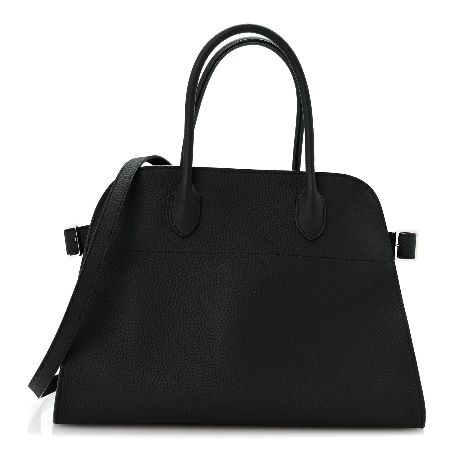 The Row Matte Grained Calfskin Soft Margaux 12 Black