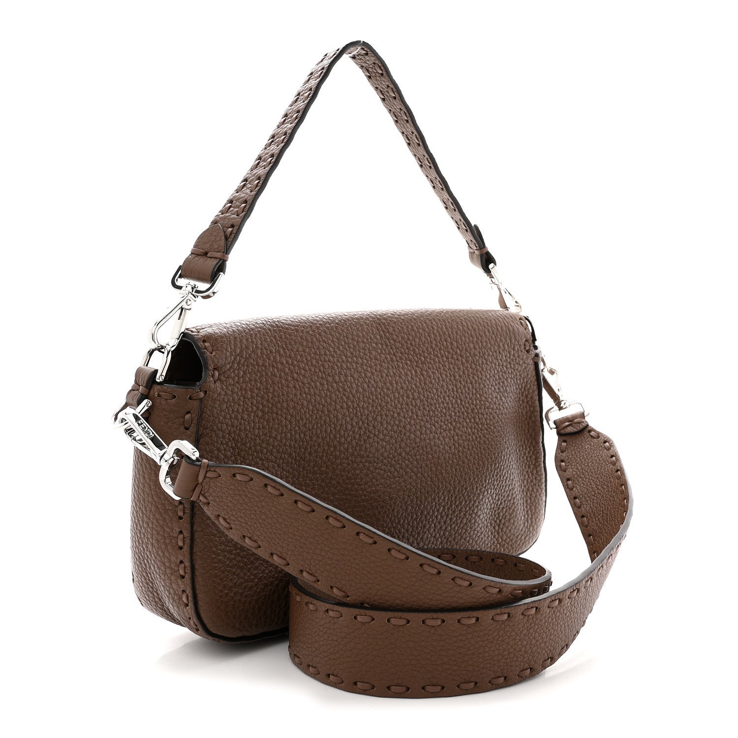 Fendi Cuoio Roma Sellerissima Nappa Sintetica Tape Stitch Baguette Fettuccia