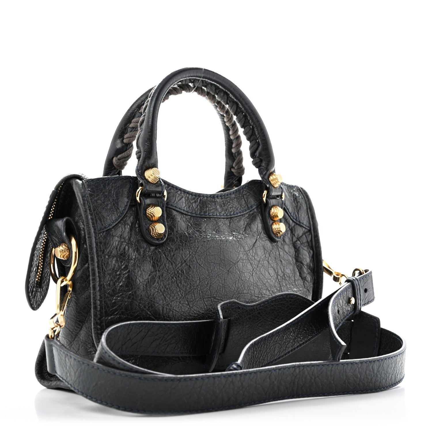 Balenciaga Agneau Giant 12 Gold Hardware Mini City Anthracite Anthracite