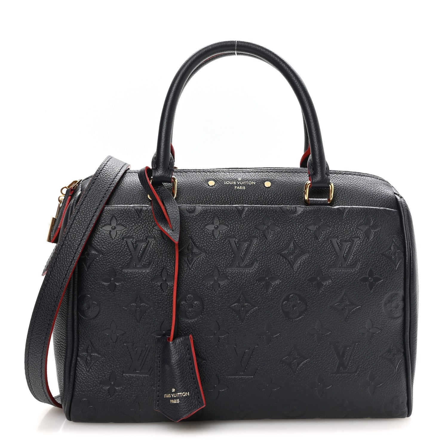 Louis Vuitton Empreinte Speedy Bandouliere 25 NM Marine Rouge