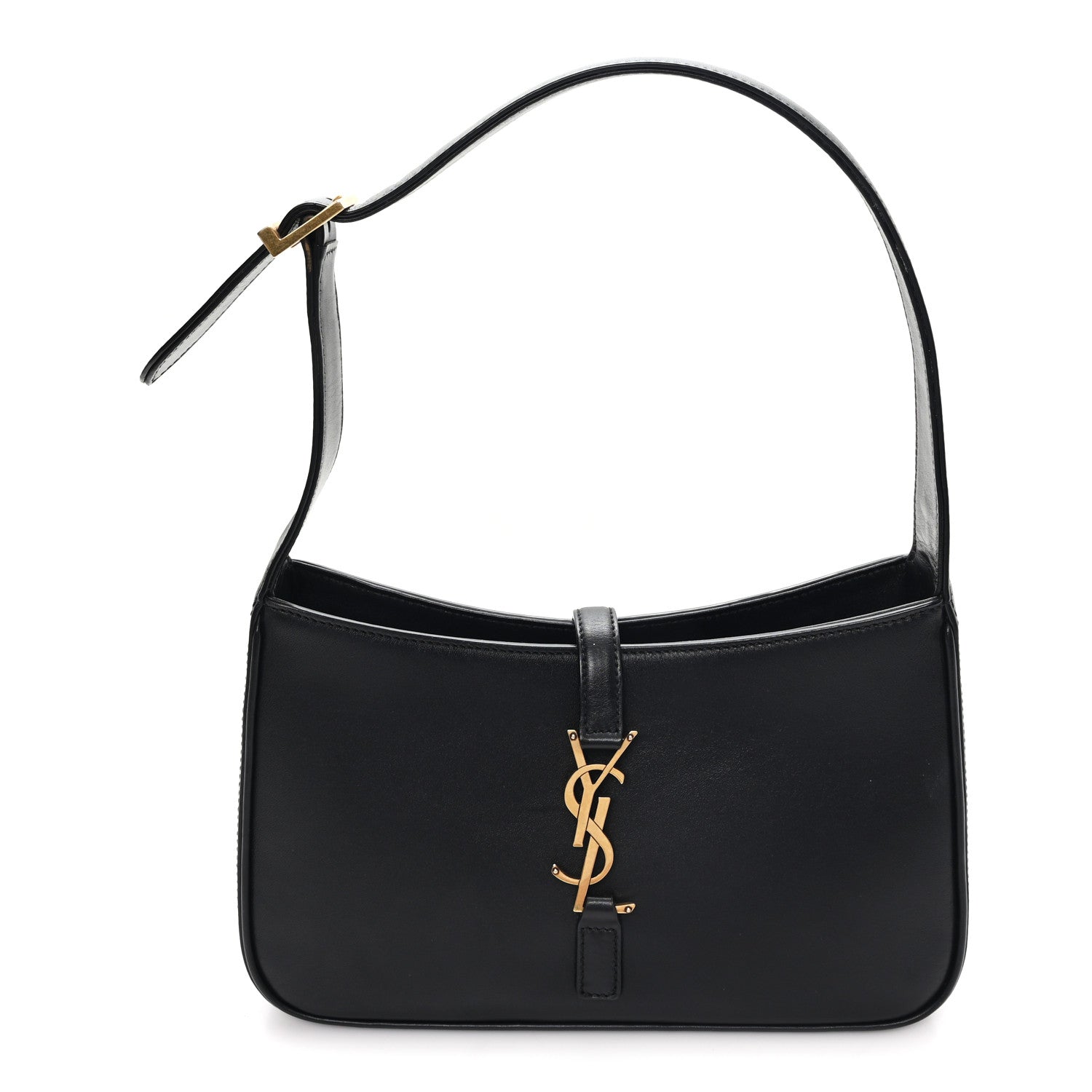 Saint Laurent Smooth Calfskin Le 5 A 7 Hobo Black