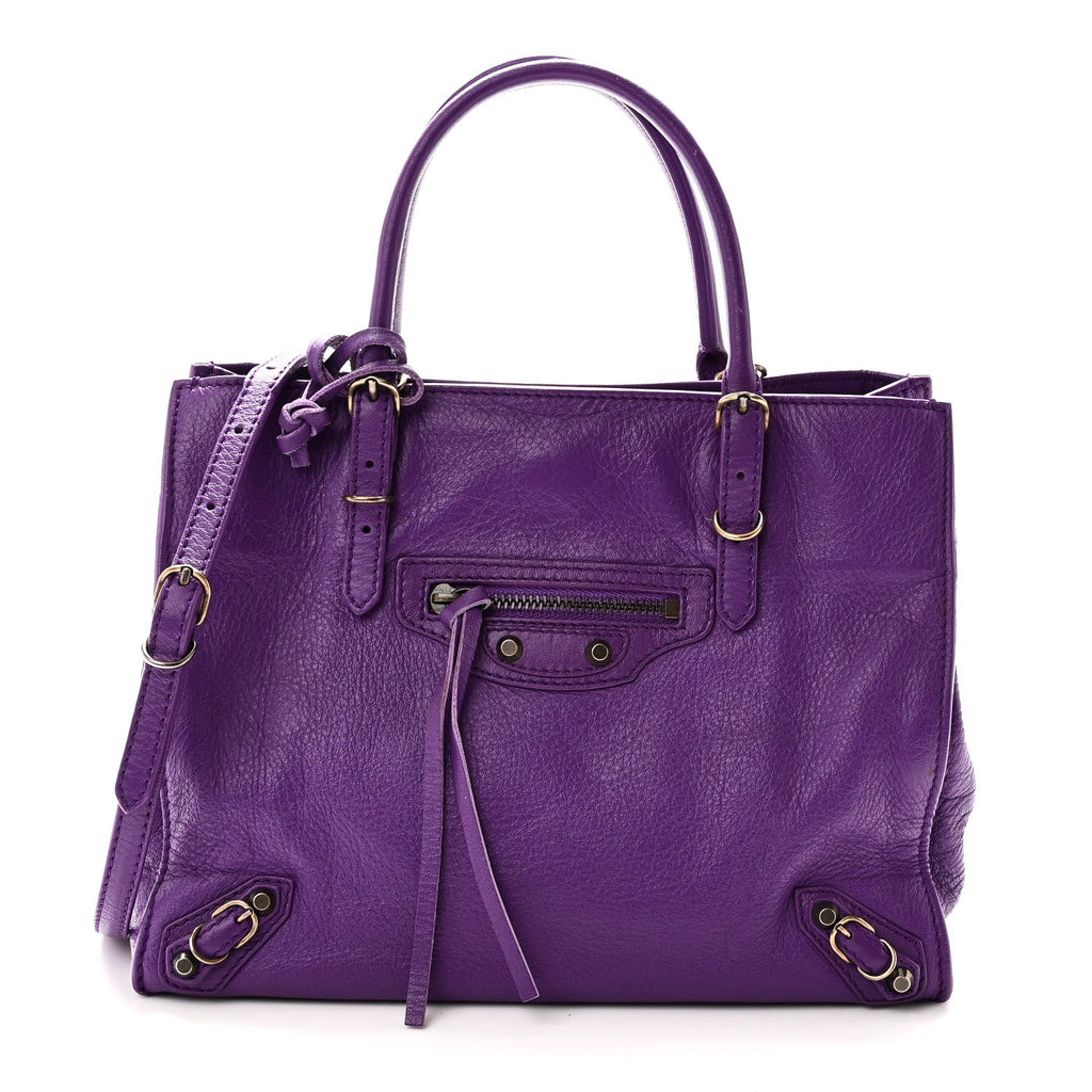 Balenciaga Calfskin Papier Mini A4 Purple