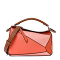 Loewe Calfskin Small Puzzle Bag Orange Tan Pink