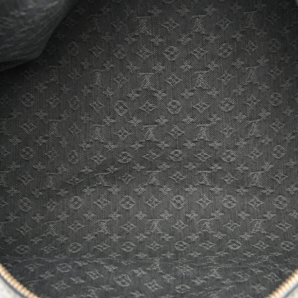 Louis Vuitton Denim Monogram Studded Keepall Bandouliere 45 Cloudy Grey