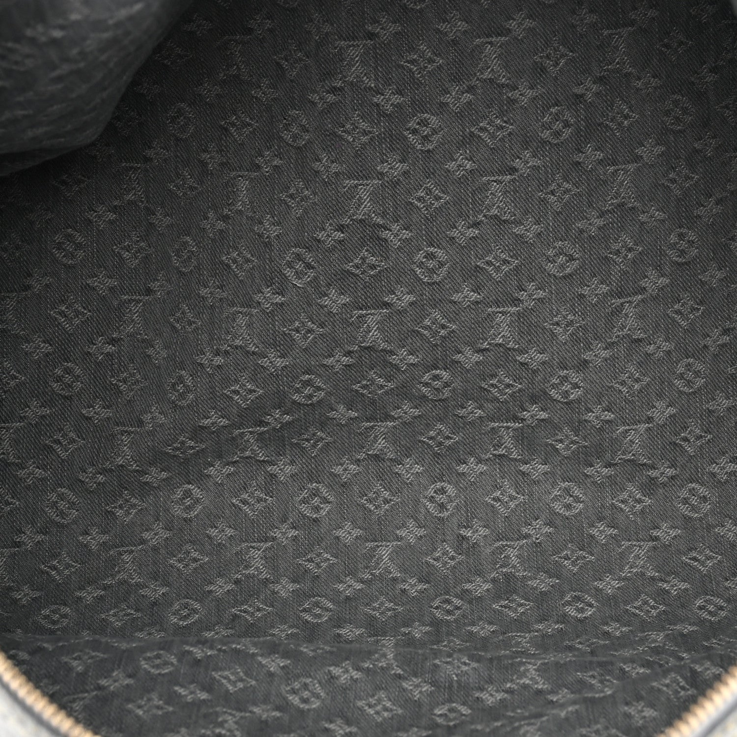 Louis Vuitton Denim Monogram Studded Keepall Bandouliere 45 Cloudy Grey