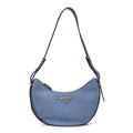Prada Nubuck Small Arque Shoulder Bag Aviation Blue