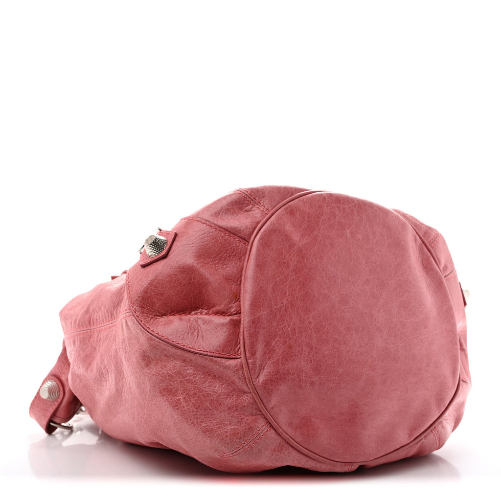 Balenciaga Agneau Giant 21 Silver Hardware Pompon Framboise