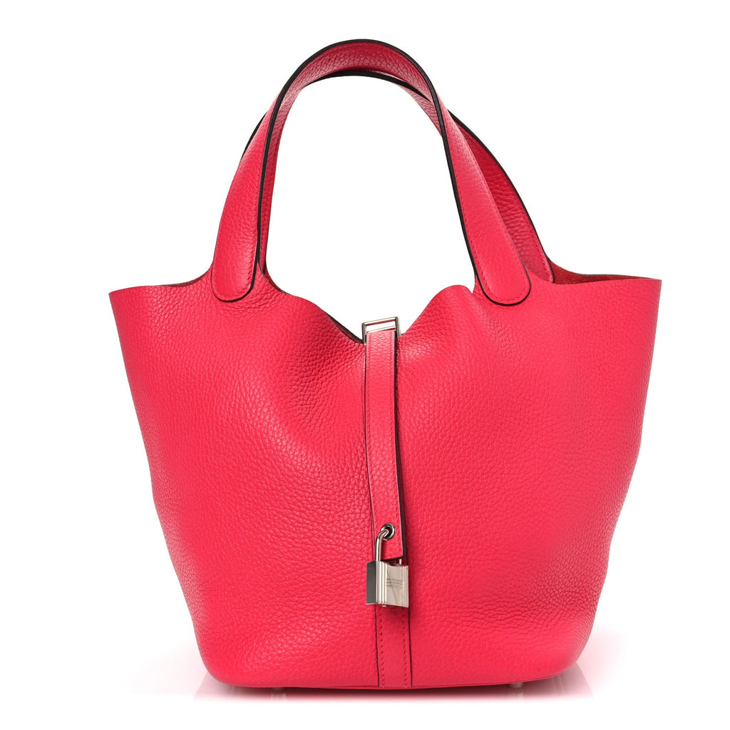 Hermès Taurillon Clemence Picotin Lock 22 MM Rose Extreme