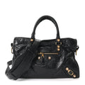 Balenciaga Agneau Giant 12 Gold Hardware S City Black