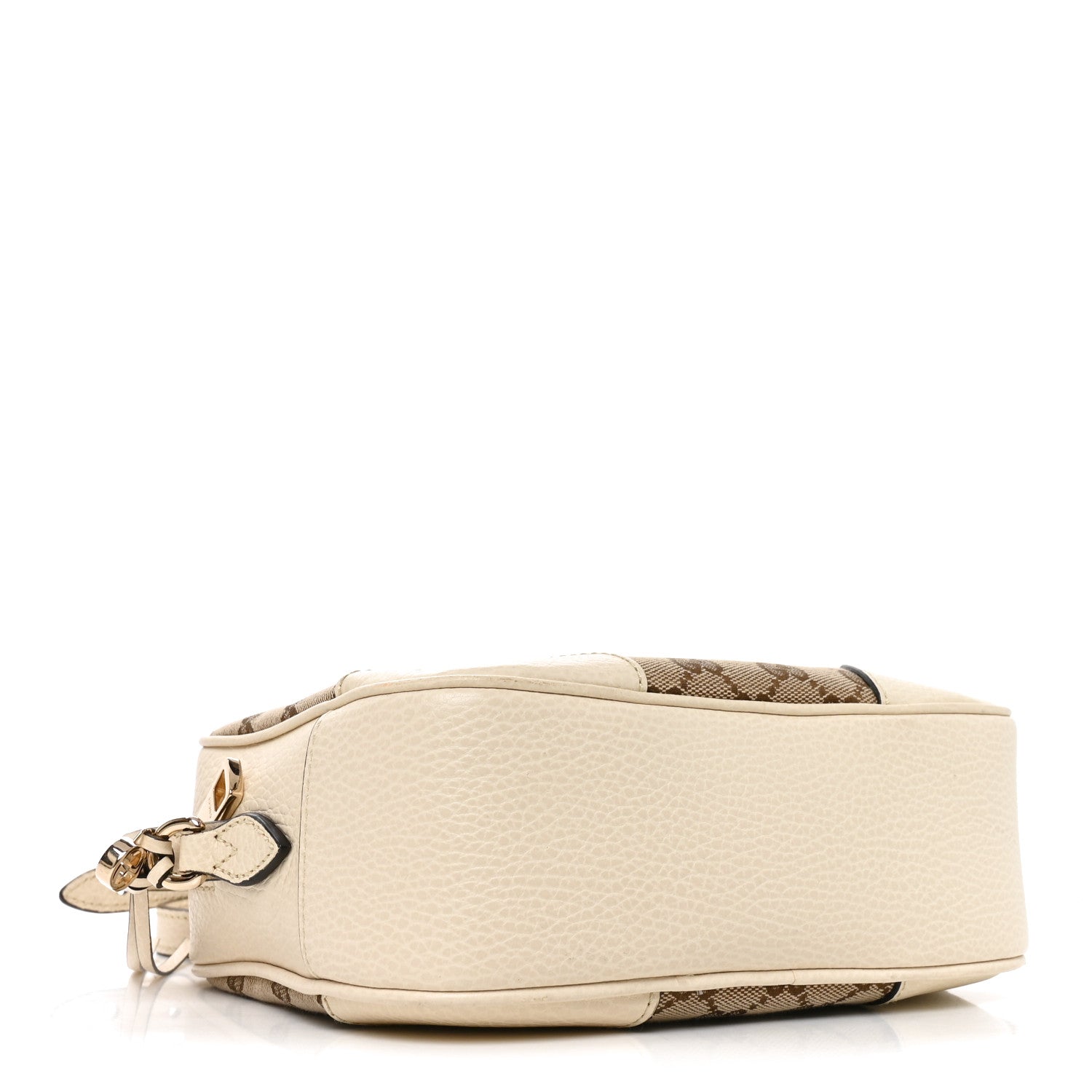 Gucci Monogram Dollar Calfskin Mini Bree Messenger Bag Beige Ebony Avoire