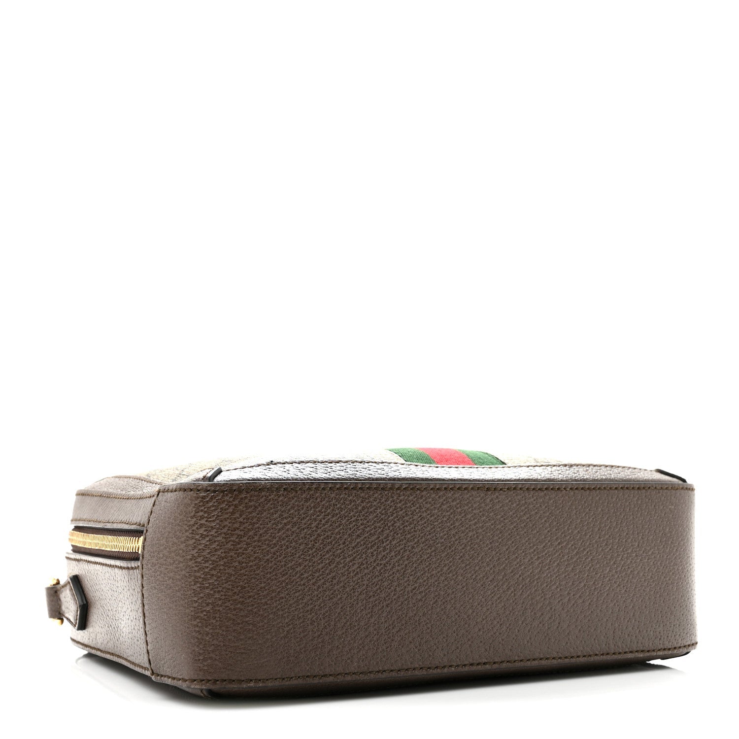 Gucci GG Supreme Monogram Web Small Ophidia Top Handle Shoulder Bag Brown