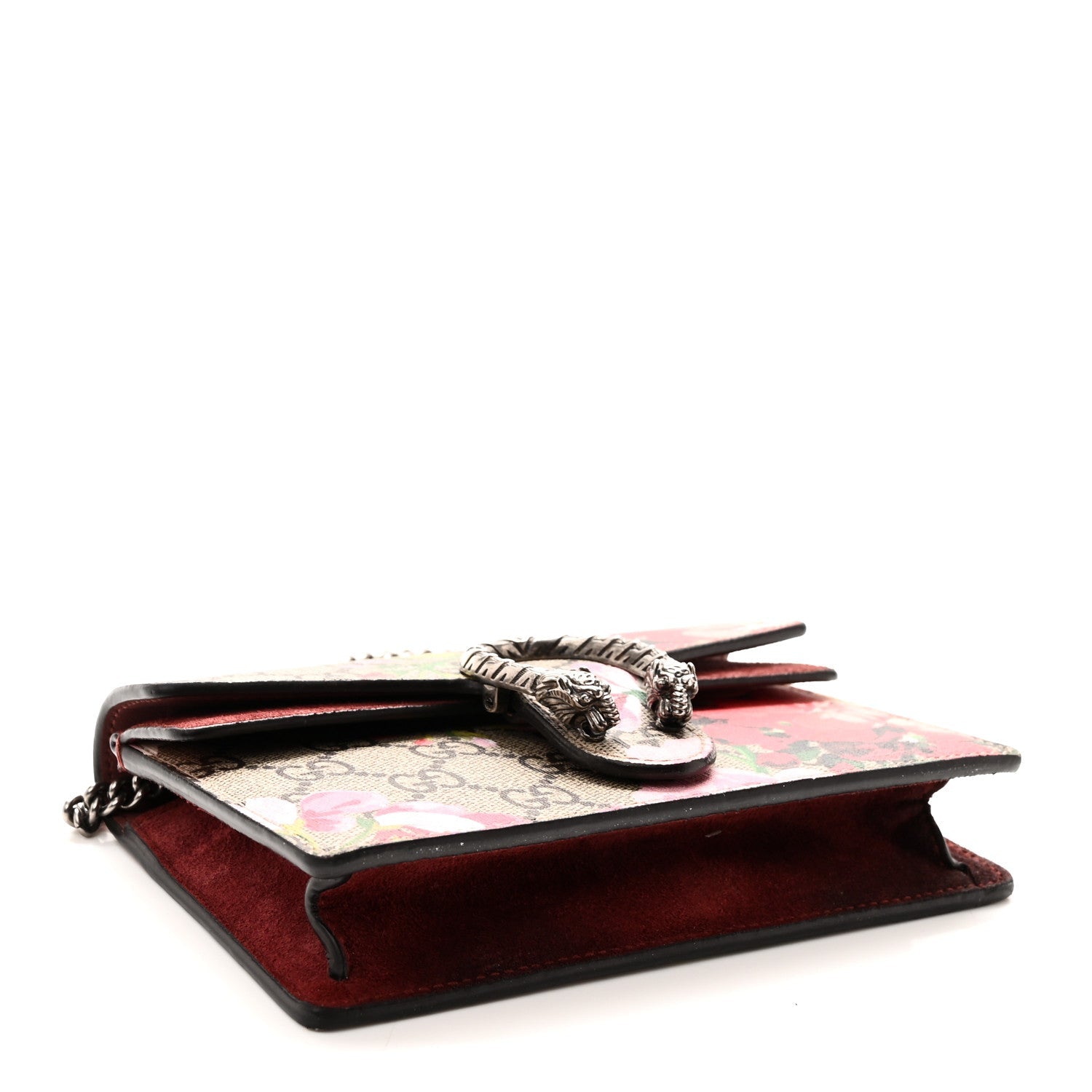 Gucci GG Supreme Monogram Blooms Super Mini Dionysus Shoulder Bag Beige Multicolor Dry Rose Beige Multicolor Dry Rose