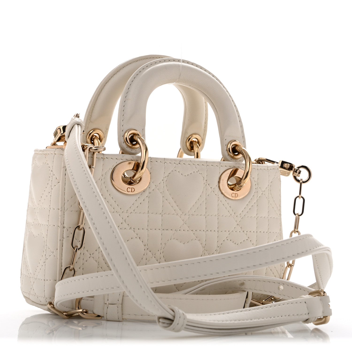Dior Lambskin Cannage Dioramour Micro Lady D-Joy Latte